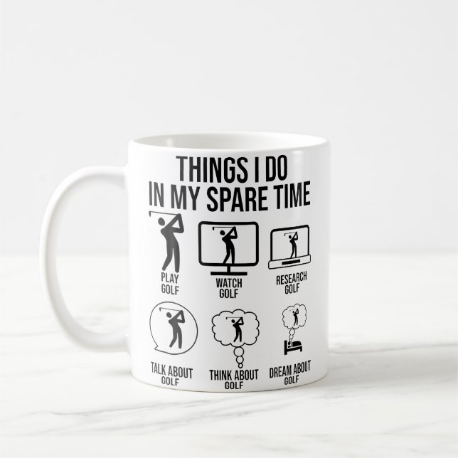 Dinge, die ich in meiner Freizeit tue Golfspieler  Kaffeetasse (Links)