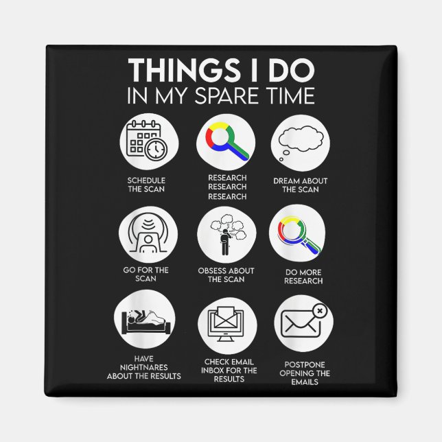 Dinge, die ich in meiner Freizeit tue Krebspatient Magnet (Vorne)