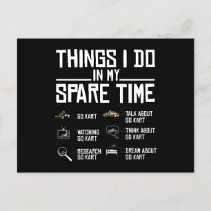 Dinge, die ich in meiner Freizeit tue, los Kart Postkarte