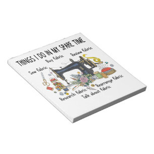 Dinge, die ich in meiner Freizeit tue, lustiges N Notizblock