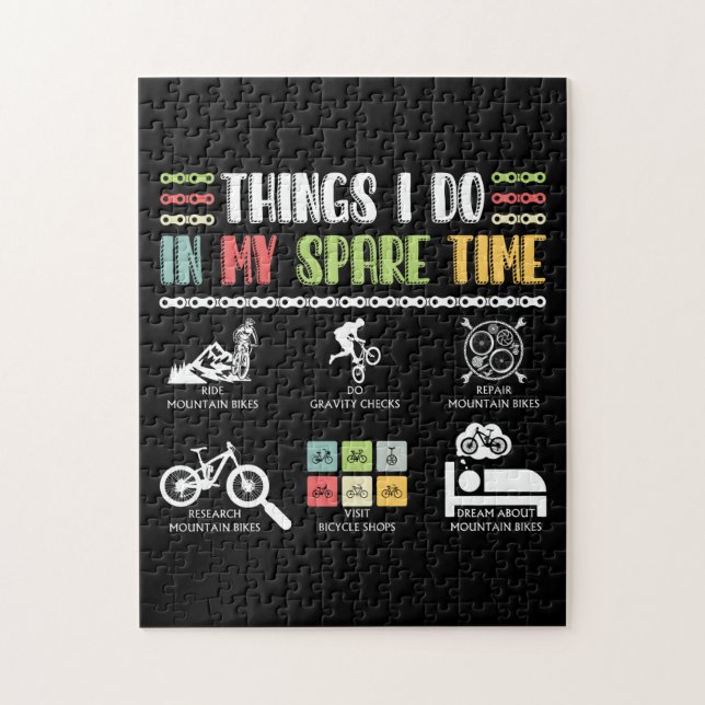 Dinge, die ich in meiner Freizeit tue - MTB Mounta Puzzle (Vertikal)