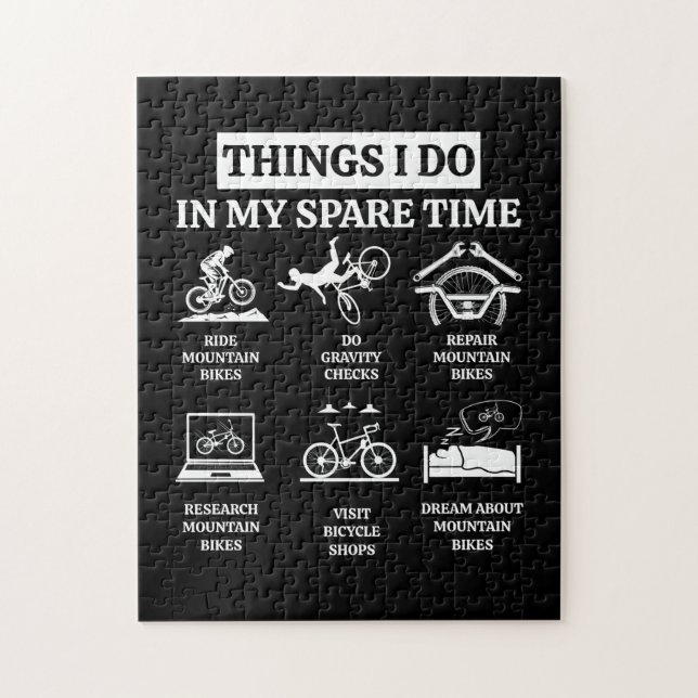 Dinge, die ich in meiner Freizeit tue - MTB Mounta Puzzle (Vertikal)
