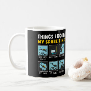 Dinge, die ich in meiner Freizeit tue Scuba Diver Kaffeetasse