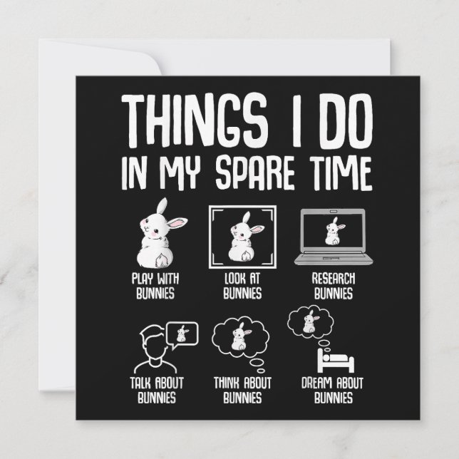 Dinge, die ich in meiner Freizeit tue, sonniges Ka Einladung (Vorderseite)