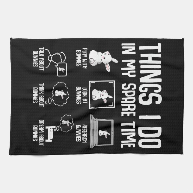 Dinge, die ich in meiner Freizeit tue, sonniges Ka Geschirrtuch (Horizontal)