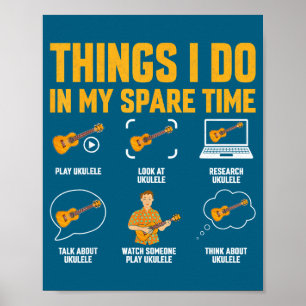 Dinge, die ich in meiner Freizeit tue - Ukulele-Li Poster