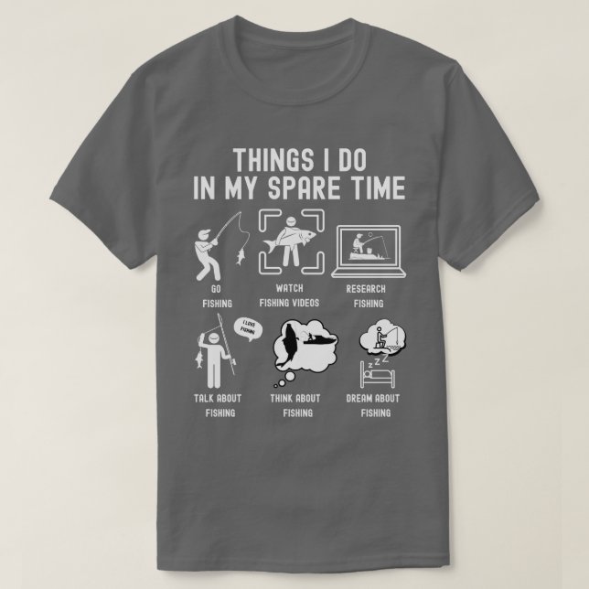 Dinge, die ich in meiner Freizeit tue, um WEISSEN  T-Shirt (Design vorne)