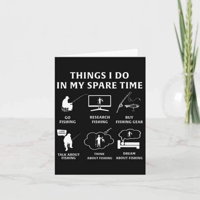 Dinge, die ich in meiner Freizeit tue, wenn ich an Karte (Vorderseite)