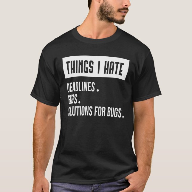 Dinge, die ich mag Programmier Outfit Spaß T-Shirt (Vorderseite)