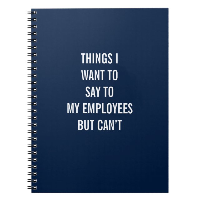 Dinge, die ich meinen Mitarbeitern Gewollt habe, a Notizblock (Vorderseite)