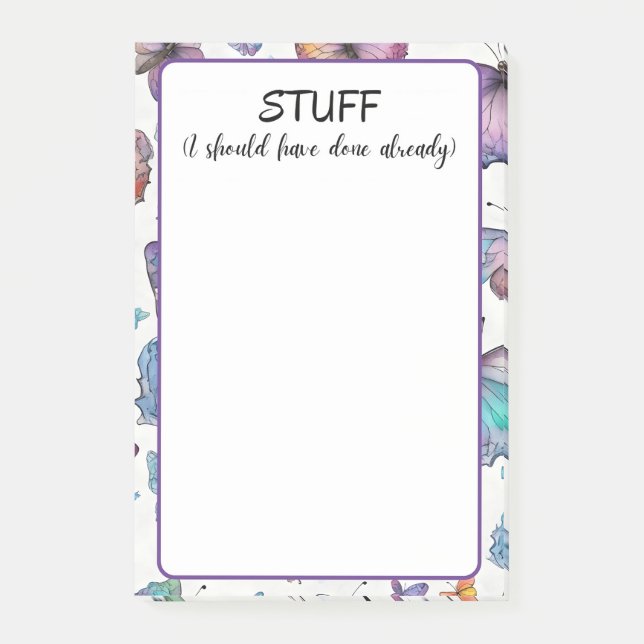 Dinge, die ich schon hätte tun sollen post-it klebezettel (Vorderseite)