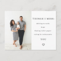 Dinge, die ich vermisse Quarantine Postcard