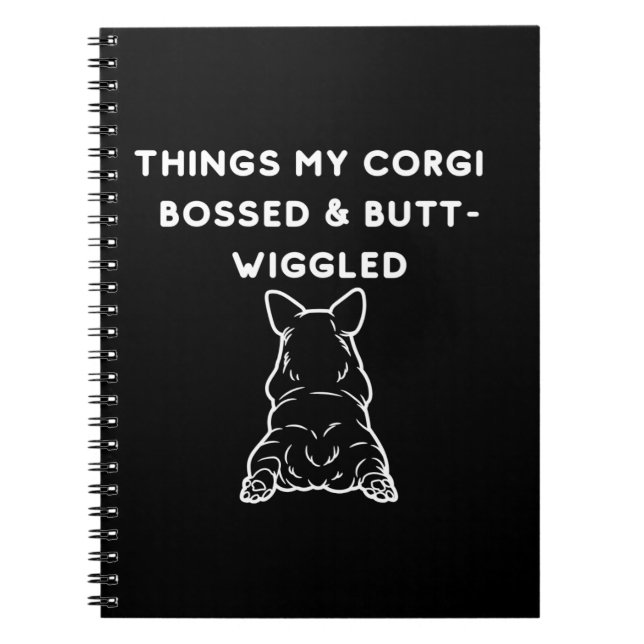 Dinge, die mein Corgi-Chef kontrollierte und mit d Notizblock (Vorderseite)