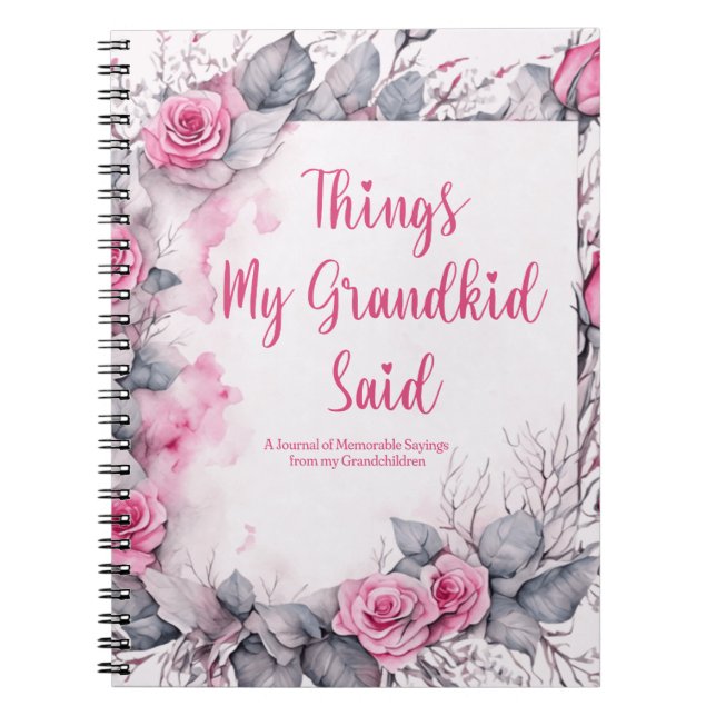 Dinge, die mein Kind sagte Niedliches Blut Notizblock (Vorderseite)