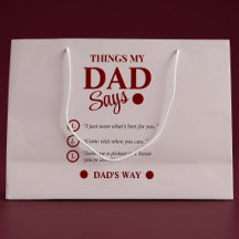 Dinge, die mein Vater sagt, individuelles Geschenk