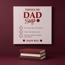 Dinge, die mein Vater sagt, individuelles Geschenk