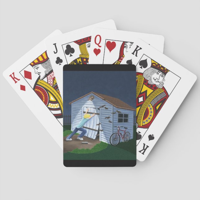 Dinge, die nachts stürzen spielkarten (Rückseite)