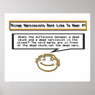 Dinge, die Narzissten nicht gerne 5 Poster hören