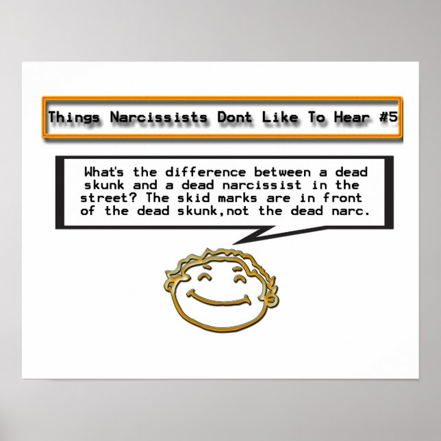Dinge, die Narzissten nicht gerne 5 Poster hören (Vorne)