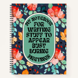 Dinge, die während der Sitzungen besetzt erscheine Notizbuch