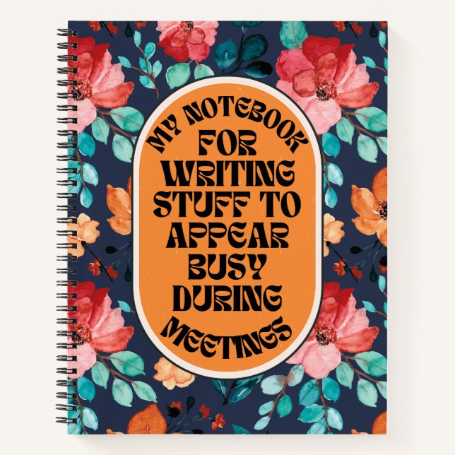 Dinge, die während der Sitzungen besetzt erscheine Notizbuch (Vorderseite)