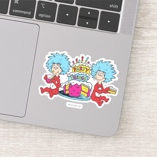 Dinge, die zwei Party Aufkleber (Detail)