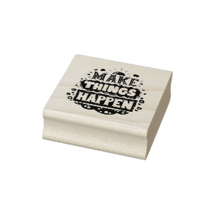Dinge geschehen lassen gummistempel
