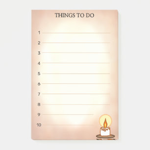 Dinge mit Candle auf Scroll zu tun Post-it Klebezettel