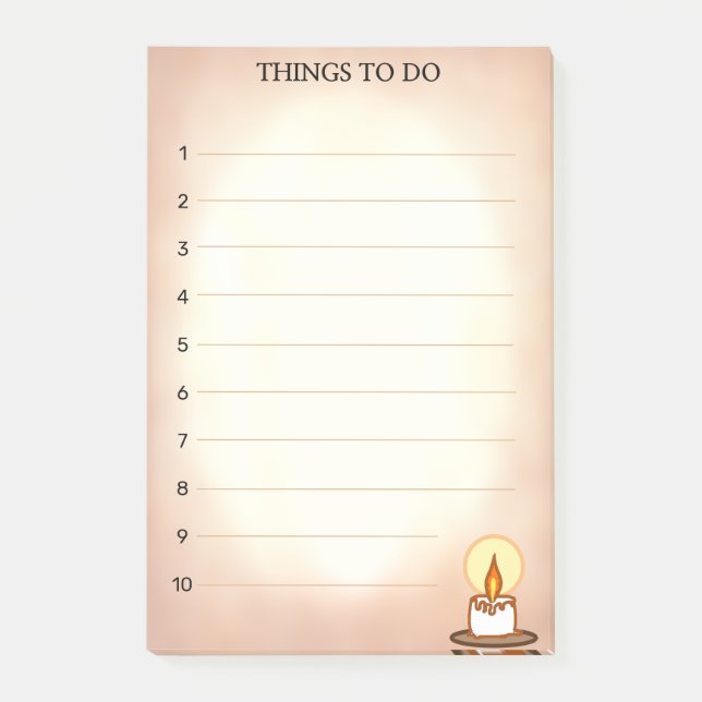 Dinge mit Candle auf Scroll zu tun Post-it Klebezettel (Vorderseite)
