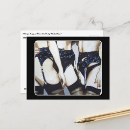 'Dinge passieren' Gemälde auf einem Postkarte