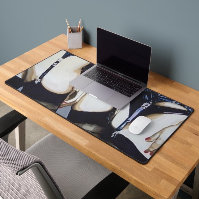 'Dinge passieren' Gemälde auf einem Schreibtischunterlage (Büro 2)