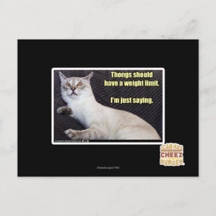 Dinge sollten eine Gewichtsgrenze haben. Postkarte