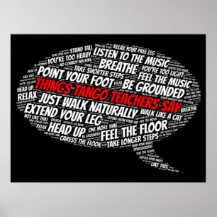 Dinge Tango Lehrer sagen argentinische Tango Art Poster