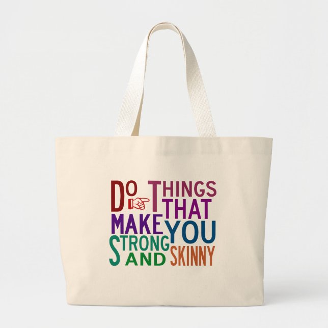 Dinge tun - Gym-Tasche Jumbo Stoffbeutel (Vorne)