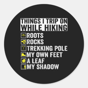 Dinge, über die ich beim Wandern stolpere Wurzeln Runder Aufkleber