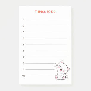 Dinge zu tun & Kitty Cat Post-it-Hinweise Post-it Klebezettel
