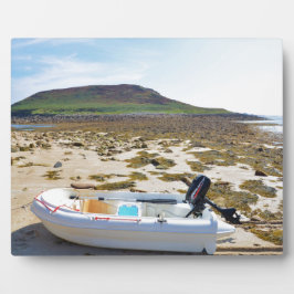 Dinghy am Strand Fotoplatte