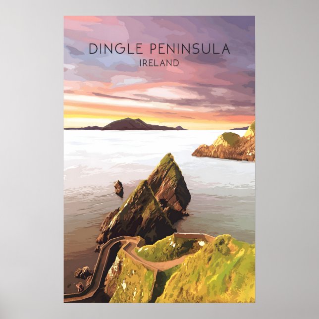 Dingle-Halbinsel Irland Reiseplakat Poster (Vorne)