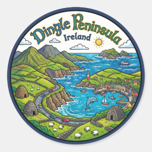 Dingle-Halbinsel Irland Runder Aufkleber