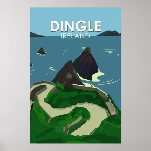 Dingle Peninsula Ireland Travel Vintag Poster (Vorne)