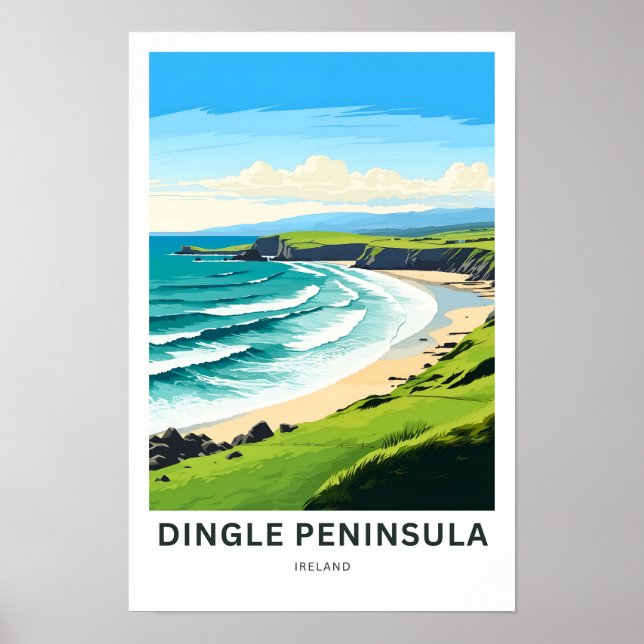 Dingle Peninsulinsula Ireland Travel Print Poster (Vorne)