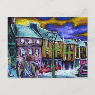 Dingle town at dusus postkarte