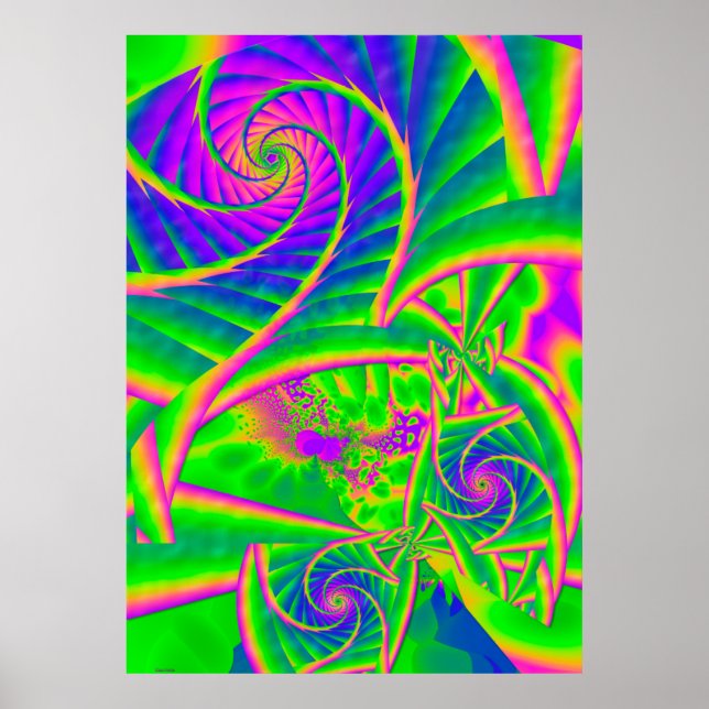 Dingleberries Psychedelic Fused Glass Poster (Vorne)