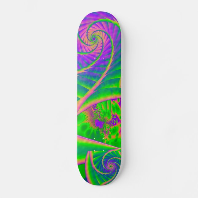 Dingleberries Psychedelic Fused Glass Skateboard (Vorderseite)