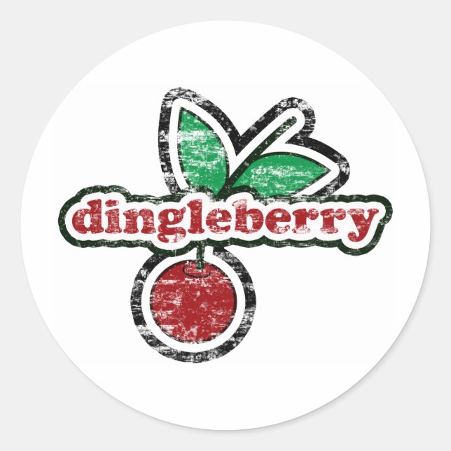 Dingleberry Runder Aufkleber (Vorderseite)