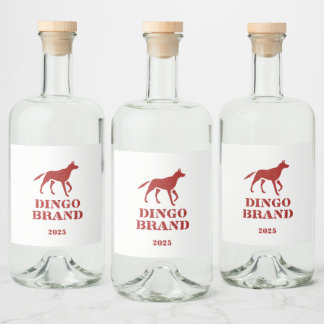 Dingo Brand Mehl Vintage Schablonen Druck Alkoholflaschenetikett