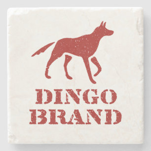 Dingo Brand Mehl Vintage Schablonen Druck Steinuntersetzer