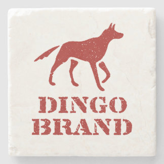 Dingo Brand Mehl Vintage Schablonen Druck Steinuntersetzer