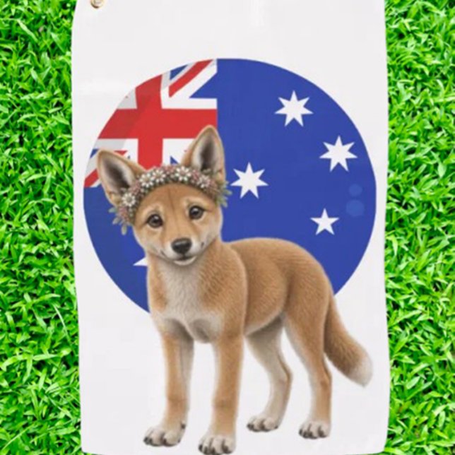 Dingo Ein Kleines Stück Australien Golfhandtuch (Von Creator hochgeladen)