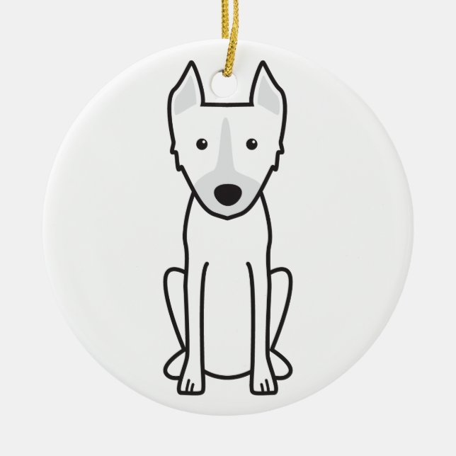 Dingo-HundeCartoon Keramik Ornament (Vorne)